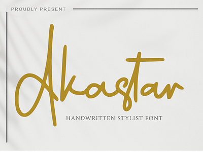 Akastar Handwritten Font branding