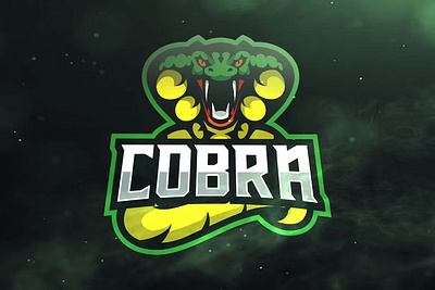 Cobra Sport and Esports Logos cobra design esport game gaming graphic logos reptile sport template