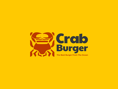 Crab Burger brand branding burger crab design graphic design illustration logo logodesign logodesigns ui vector