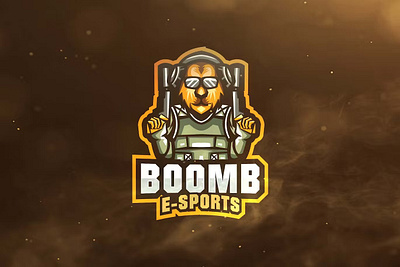 Boom Sport and Esports Logos boom character logo design esport esport logo gaming graphic gun logo gaming logos mascot gaming template template gaming