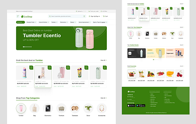 Echo E-Commerce app beranda design mobile ui