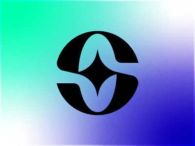 S Star Personal Logo branding geometric gradient icon letter logo s star typography