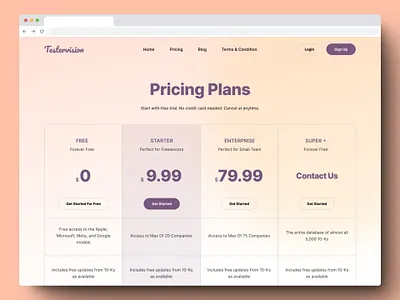 Pricing Plans design figma landing page pricing ui uiux uiuxdesign ux