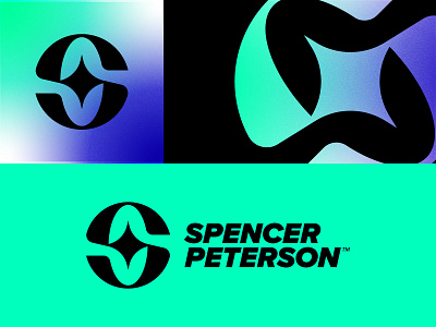 SpennyPete Personal Branding brand branding design gradient green icon identity lockup logo personal s star