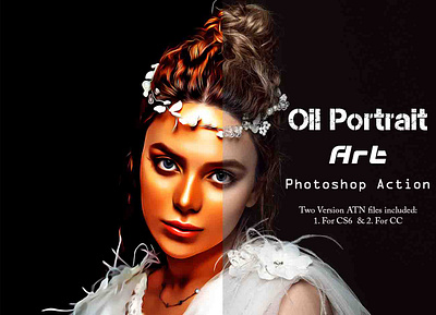 Oil Portrait Art Photoshop Action oil sketch