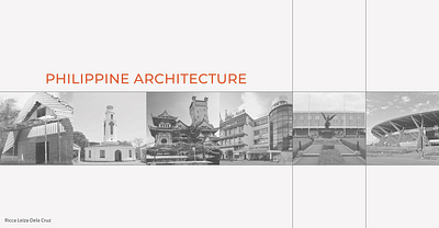 Philippine Architecture - A Portfolio design graphic design layout typography