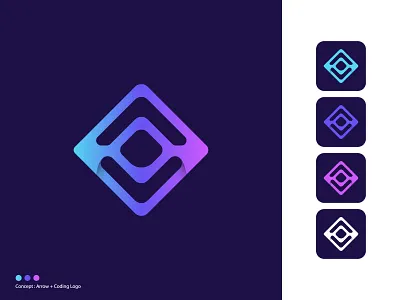 Arrow + Coding Logo Design abstract logo arrow arrow head arrow logo arrows brand identity branding code coding logo creative logo icon letter logo logo logo design logotype modern logo negative space logo typography unique logo vector