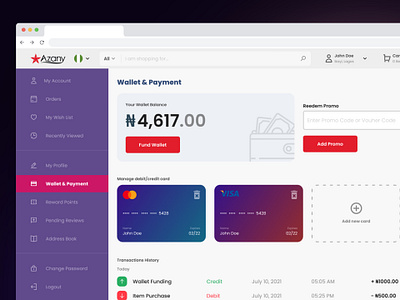 E-Commerce Dashboard, Reward & Wallet dashboard design e commerce figma reward ui uiux uiuxdesign ux wallet