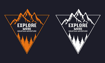 Explore More Mountain Adventure adventure design explore illustration mountain t shirt t shirt design typography vector world