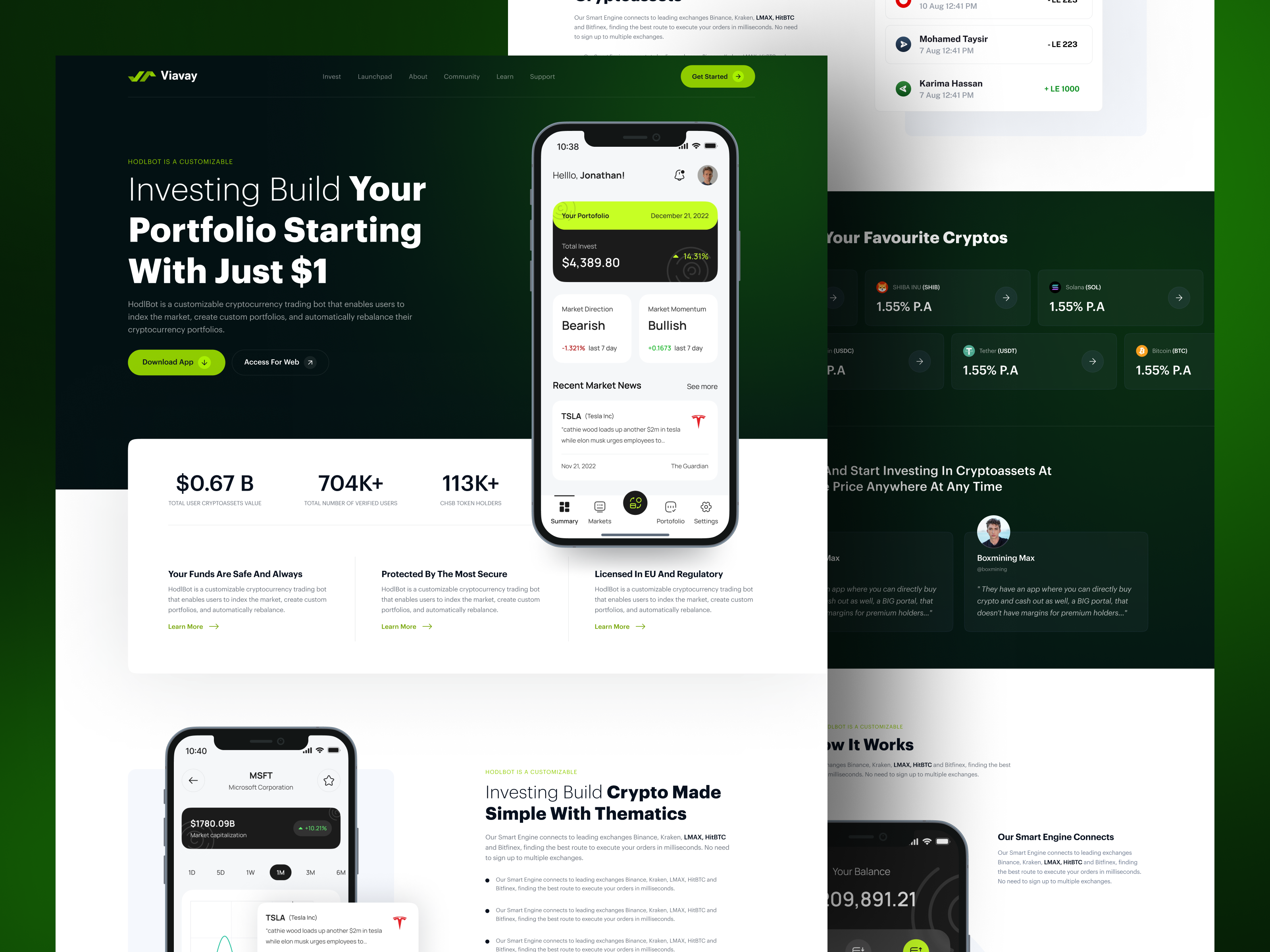 Crypto Exchange Landing Page by Alamin Hossen on Dribbble
