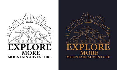 Explore More Mountain Adventure T shirt adventure design explore illustration mountain t shirt t shirt design typography vector world