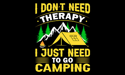 Camping T shirt Design Illustration adventure camping design forest illustration mountain t shirt t shirt design travel typography vector