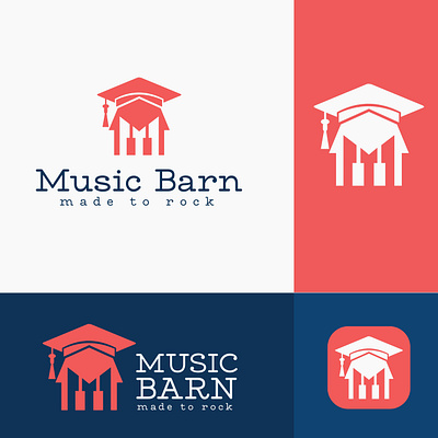 Music Barn logo design graphic design illustration logo typography vector