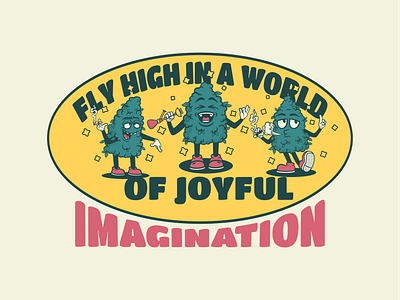 Joyful Marijuana animation brand brand identity branding cartoon character classic clothing design graphic design happy illustration logo marijuana mascot plant retro vector vintage