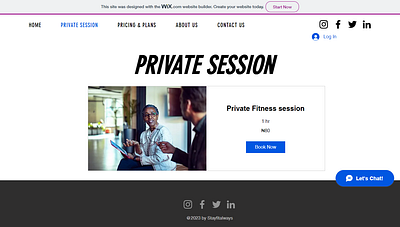 FITNESS PRIVATE SESSION PAGE fitness 6 weeks challenge fitness divas website fitness website design fitness website templates la fitness website