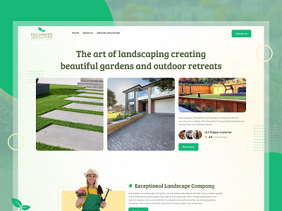 Enchanted Landscaping Company branding design graphic design logo typography ui ux