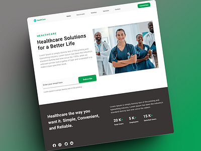 Healthcare UI/UX Design/ Landing Page/Website Design figma graphic design landing page ui website design