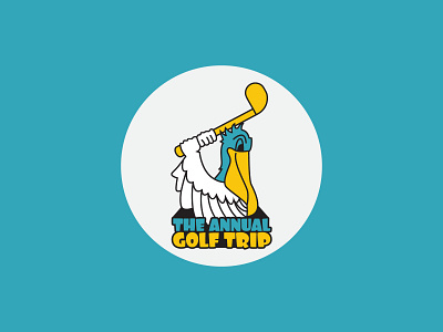 Golf Trip Logo Design adobe illustrator design funky logo golf logo golf trip logo graphic design logo mascot mascot logo design pelican logo