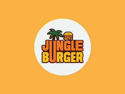 Burger Logo Design adobe illustrator branding burger logo design fast food logo food brand logo food logo food logo design graphic design jungle burger logo logo