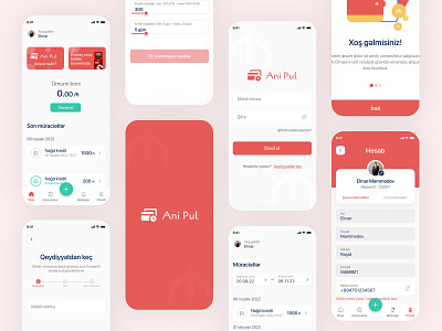 AniPull mobile app bank banking figma graphic design mobil monettransfer money transfer ui uiux