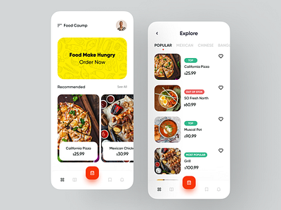 Food App UI delivery design food food app food ui food ux foodie health home screen ios minimal app mobile ui modern app ui ux