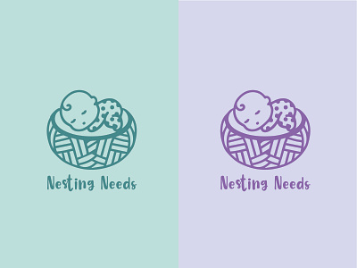 Nesting Needs Logo brand identity design branding design graphic design illustration logo vector