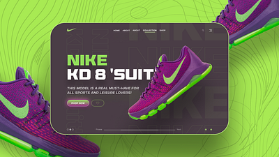 NIKE PROJECT adobe photoshop concept design figma single page sneakers ui ux web website