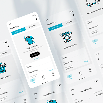 Laundry Delivery App | UI/UX app app design delivery laundry mobile mobile design ui ui design uiux ux ux design