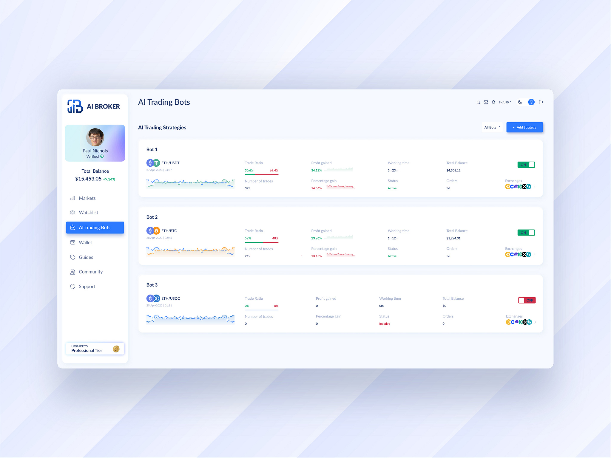 AI Broker - Crypto Trading Bots & Portfolio Dashboard DeFi DApp by ...