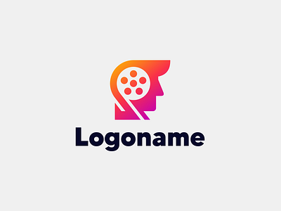 Brain film brain cinema cinematography film logo logotype man minimalism movie