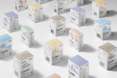 Lifeup® abstract abstractshapes. box branding health label nature packaging pastel pills shapes supplement