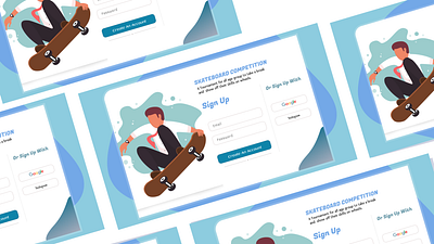 Sign Up Page for Skateboard Competition dailyui