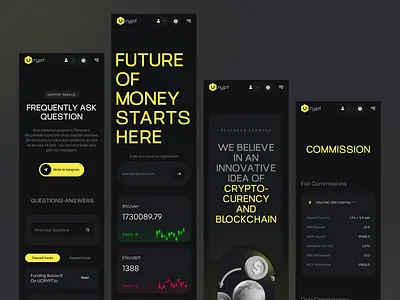 Crypto Trading Mobile app awwwards branding crypto design illustration logo minimal ui ux