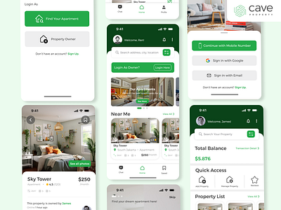 cave, Property Rental Mobile Apps! app branding design graphic design illustration logo mobile app property propertyrental rental typography ui uidesign ux uxdesign vector