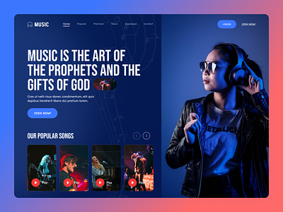 Music Website animation clean creative design dribbble figma hero landing page minimal music music website song sound ui uiux ux web web design website