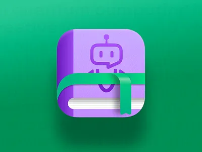 Desktop Icon & Logo for Chie App (ChatGPT) app apple application book branding chatgpt design graphic design icon icon for app illustration logo logotype macos macos app robot symbol vector