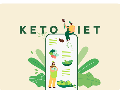 Keto Diet App adobe xd app application design figma food healthy illustration keto ketodiet mobile ui uiux webdesign website