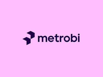 Metrobi: Logo arrow box branding design graphic design illustration logo pink purple ui ux vector web website