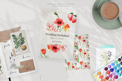 Watercolor Flowers & Fruits Illustrations bbotanical branding floral flowers flowers illustrations fruits graphic design illustration illustrations marketing packaging design patterns product design seamless pattern social media design summer watercolor watercolor illustrations