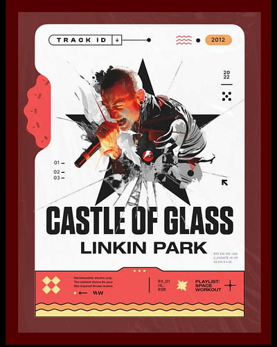 Neubrutalism style motion poster - Linkin Park design graphic design illustration motion graphics ui