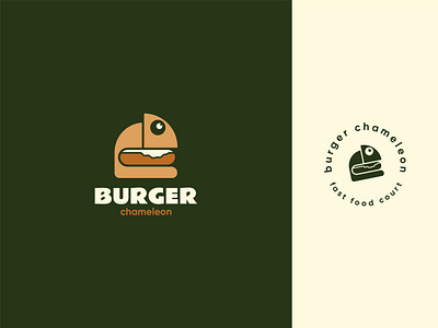 Burger Chameleon graphic design