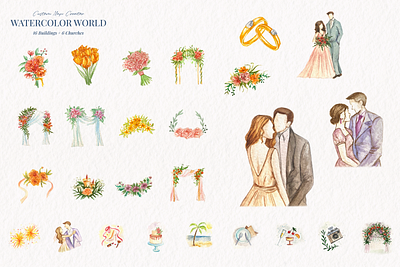 Watercolor World Map Creator branding couple floral floral illustrations flowers graphic design hand drawn illustration illustrations invitation map postcard product design visual identity watercolor watercolor illustrations wedding