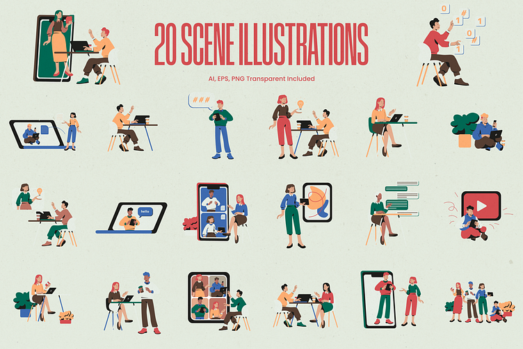 Business &amp; Office Flat Characters by Promo Graphics on Dribbble