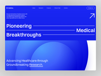 Medima - Pharmaceutical Website biology branding design graphic design landing page medical pharmaceutical research ui web design