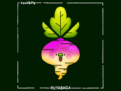 Rutabaga - HARVEST ROOTS chibi cute food illustration kawaii stickers vector vegetables