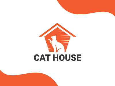 minimalist cat house logo design branding cat house cat house logo design design education graphic design house logo illustration logo logo design minimalist logo ui ux vector