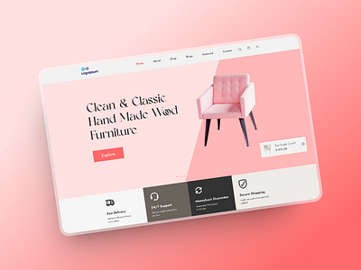 Furniture Website Landing Page Redesign design figma furniture graphic design header hero section ui ui ux ux website