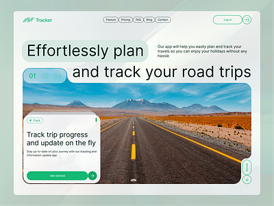 Interface concept for a travel planning and tracking website business website design hero interface landing page service ui user interface ux visual design web webdesign website design