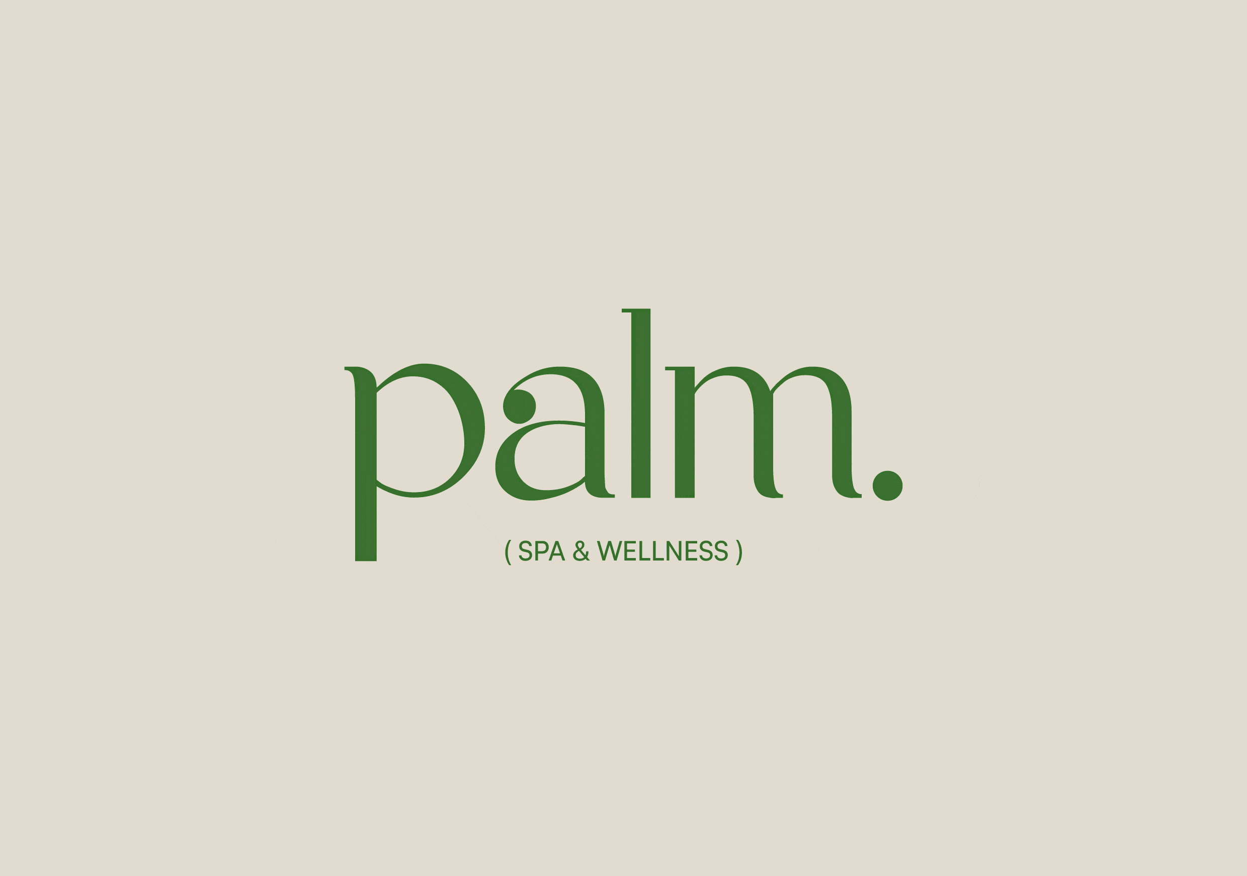 Palm Spa & Wellness Resort art direction branding logo