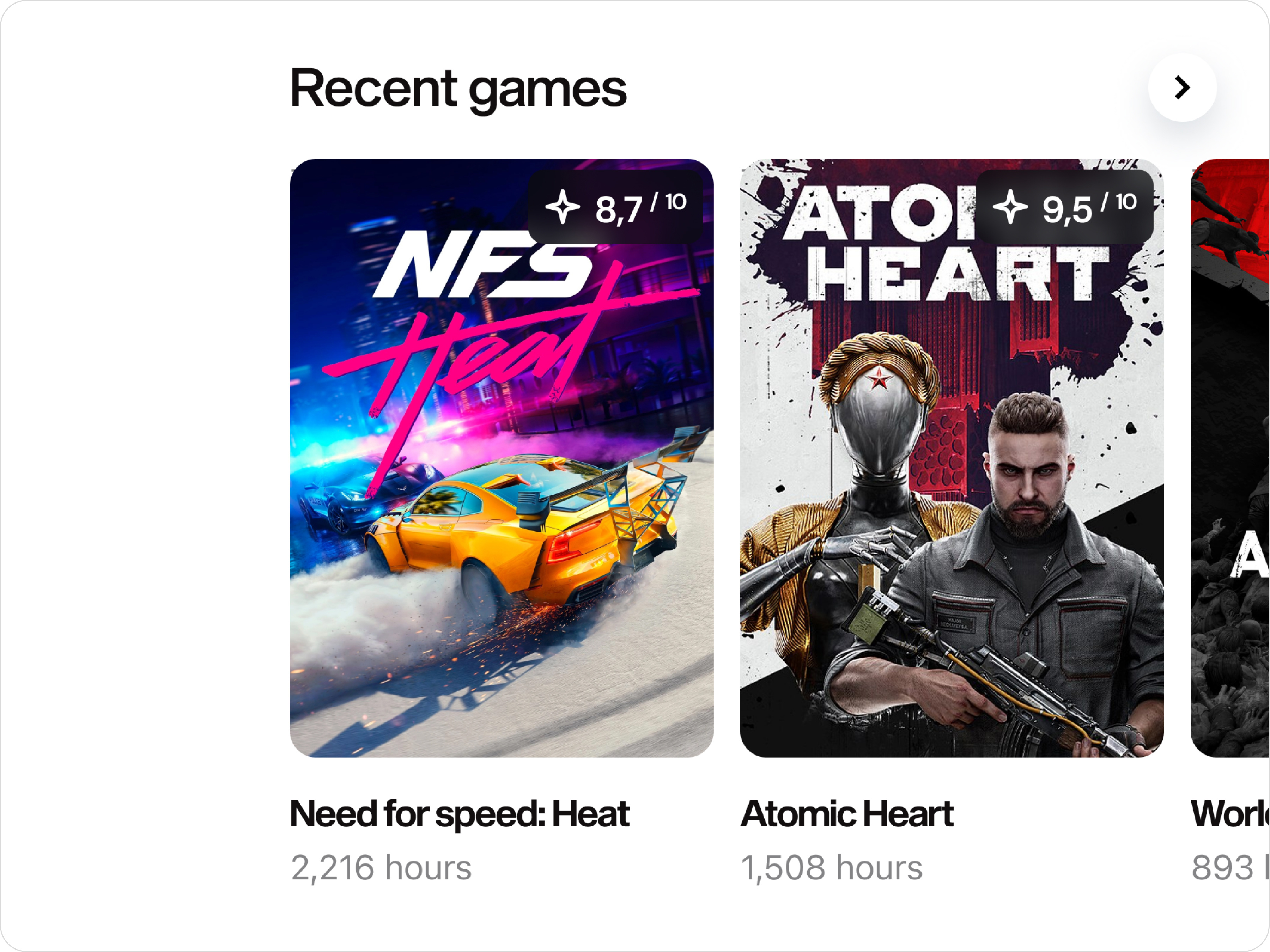 Game cards by Renat Muratshin on Dribbble